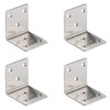 Leliafleury 4Pcs Angle Brackets Stainless Steel Joint Brackets Corner Brackets