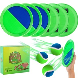Bufeeaye Beach Toys - Toss and Catch Ball Set, Outside Games, Pool Toys for Kids and Adults with 6 Paddles and 3 Balls for 3 4 5 6 7 8 Year Old Boys and Girls Birthday Easter Gift