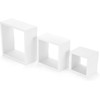 MELANNCO Square Floating Wall Mount Cube Shelves - Set of