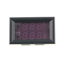 FamilyMall Digital Adjustable Temperature Controller with LED Dual Color DC 12V Thermostat Programmable Regulator Microcomputer -50~110℃