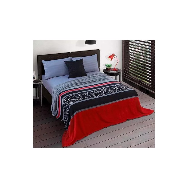 Elefantito Cobertor Individual Ligero Grafito Negro Rojo Gris Calido