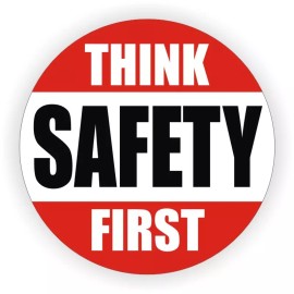 Unbranded/Generic 3 pcs - Think Safety First Hard Hat Decals Helmet Stickers Laborer Foreman Boss