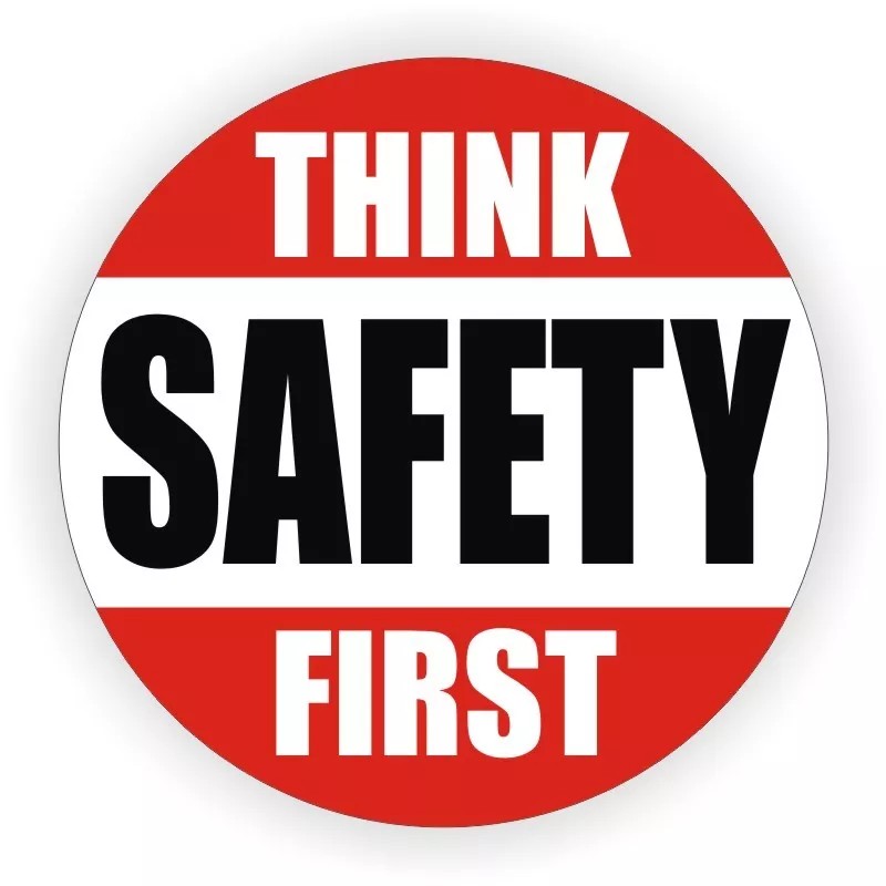 Unbranded/Generic 3 pcs - Think Safety First Hard Hat Decals