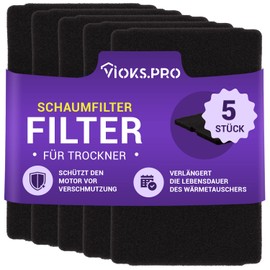 Vioks.pro 5x Dryer Filter 240 x 155 mm Replacement for Beko 2964840200, Beko Filter Dryer Beko Heat Pump Dryer Filter, Beko DH8534GX0 Filter