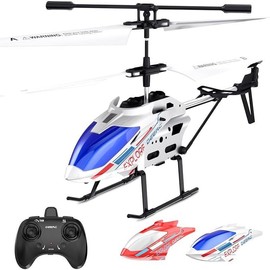 DE23 Remote Control Helicopter, RC Helicopters with 7 Colors Light, 2 Modular Battery for 24 Min Play, Altitude Hold, One Key take Off/Landing, 2.4GHz Aircraft Indoor Flying Toy for Boys Girls - Edition: DE28