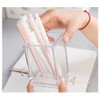 2Pcs Clear Acrylic Pen Holder Makeup Brush Storage Container Desktop
