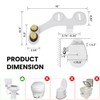 Terapaton RV Bidet for Camper Toilet, Non-Electric Toilet Sprayer Attachment