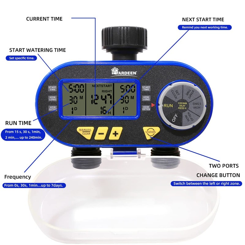 Yardeen Sprinkler Timer for Garden Hose, Programmable Hose Timer with