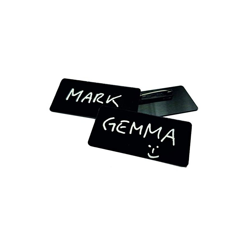Customcard Ltd Chalkboard Write on Reusable Name Badges with pin