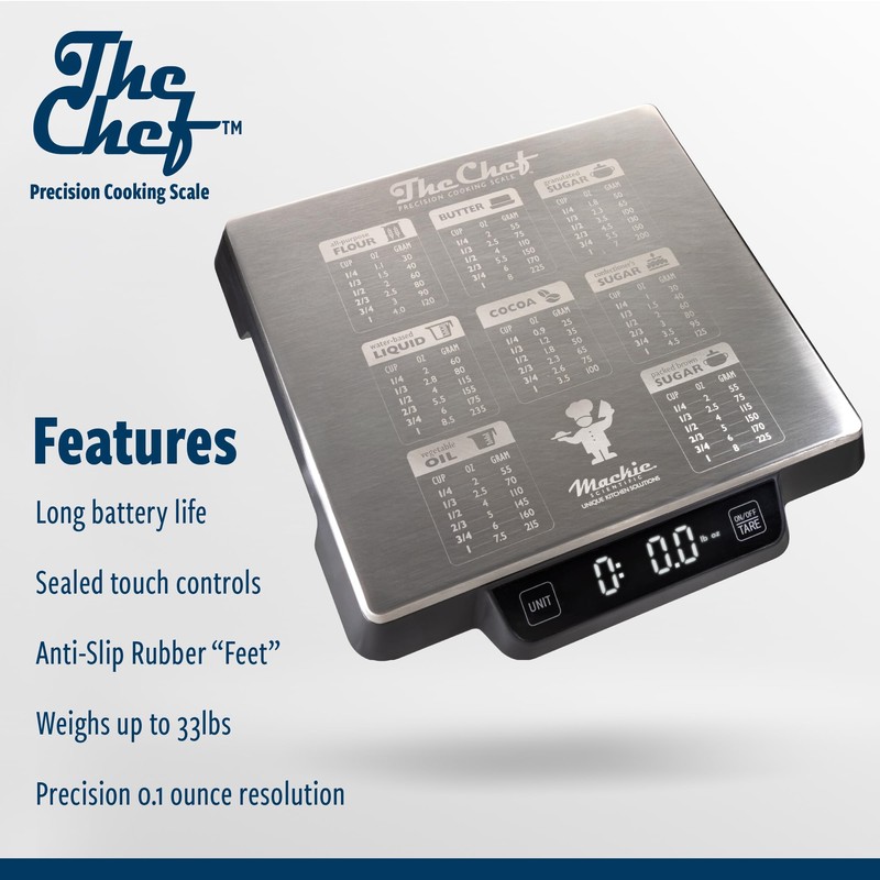 Heavy Duty Digital Kitchen/Food Scale – 33lb Capacity, 1g Accuracy,