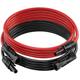 3T6B Solarkabel 6mm², Solarkabel Verlängerung 5M, Verlängerung Stromkabel, für Innenbereich Außenbereich, PV Kabel (6mm²5m)