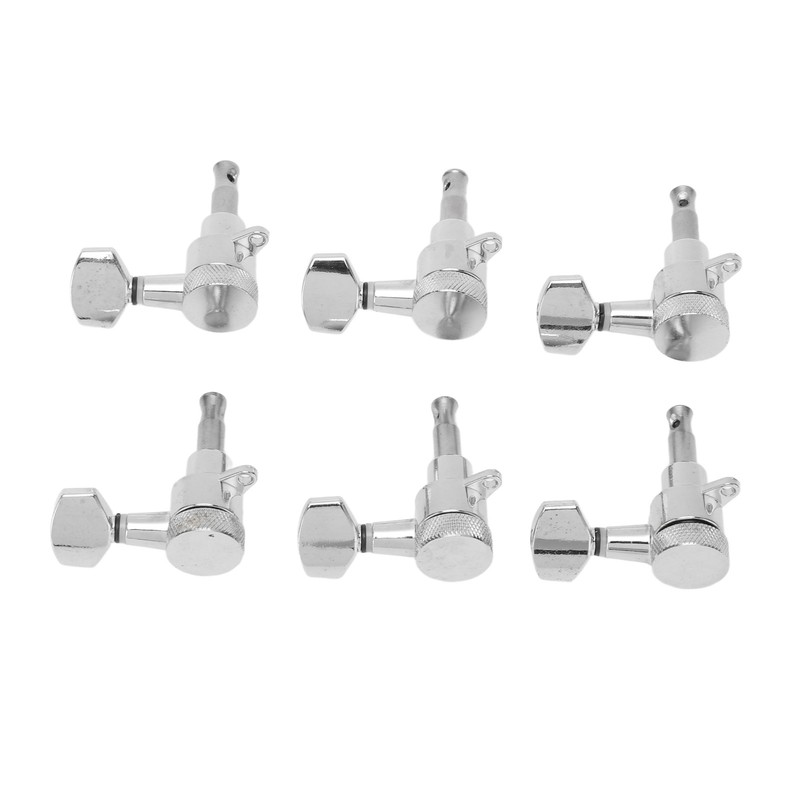 6 Set Tuning Pegs Electric Guitar Machine Heads Tuners Parts