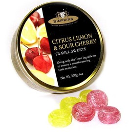 Simpkins Citrus Lemon and Sour Cherry Drops (Pack of 6)