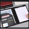 A4 Clipboard Folder, PU Leather Magnetic Conference Folder with Cover