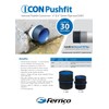 Fernco 6" ICON Pushfit DWV Internal Coupling Sheared Off Pipe