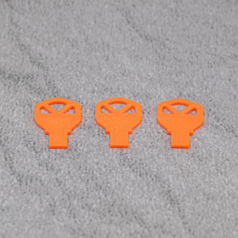 ULEIVA 3 Pcs Replacement Keys Orange Compatible with USM Haller