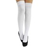 Luxury Divas White Cable Knit Thigh High Socks