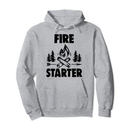 Fire Starter Tee Shirt Men Campfire Starter Pullover Hoodie