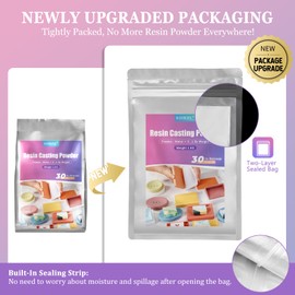Resin Casting Powder 3000g (Packaging Upgrade), 20~30 Minutes Demold, Water Activated Plaster Powder for Craft Casting, Easy Mixing and Self Leveling
