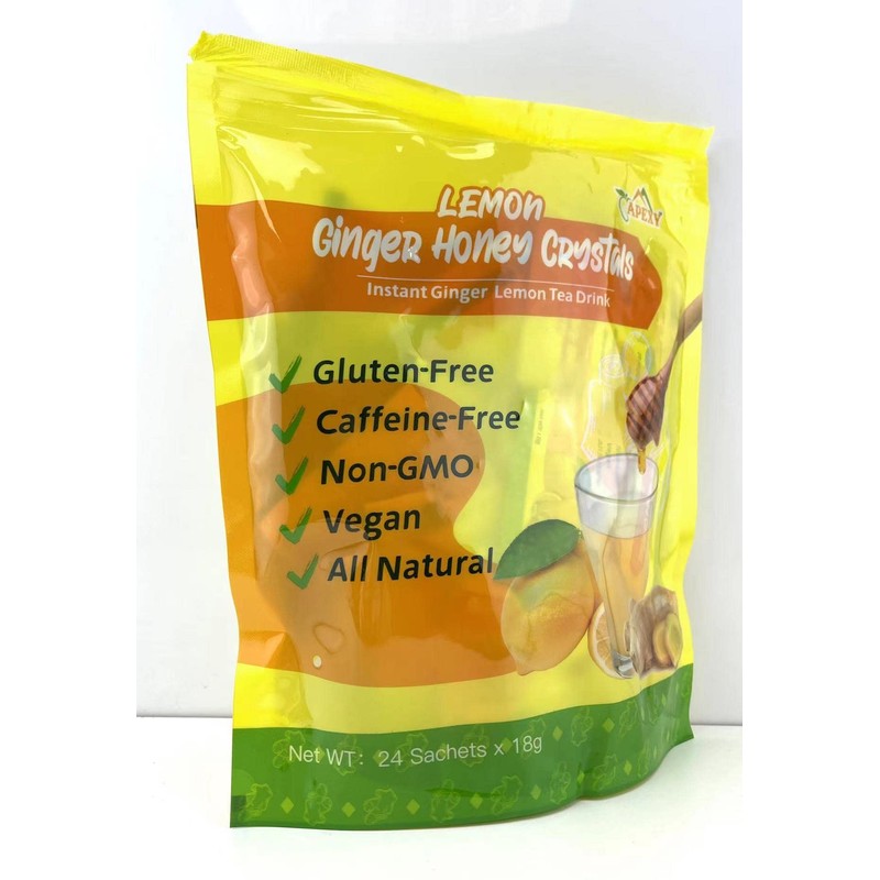 Apexy Instant Ginger Honey Crystal 18g X 24 Sachets (Lemon)