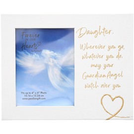Pavilion Gift Company - Daughter May Your Guardian Angel Watch Over You - Car Visor Accessories 4" x 6" Picture Frame For Car Memorial In Memory Bereavement Loss Of Loved One Travel Gift Drive Safe