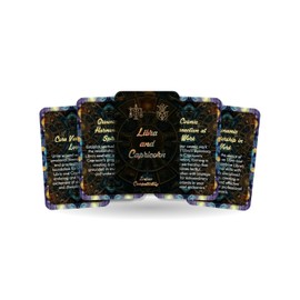 Ibiza Tarot Libra and Capricorn - Zodiac Compatibility - Divination Tools - Oracle Cards - Star Sign Compatibility - Horoscope Compatibility Cards