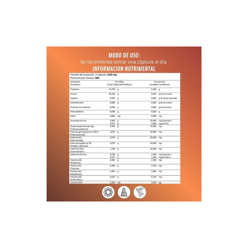Complejo B Con Ginseng Y Ginger, Suplemento Bdm - Life