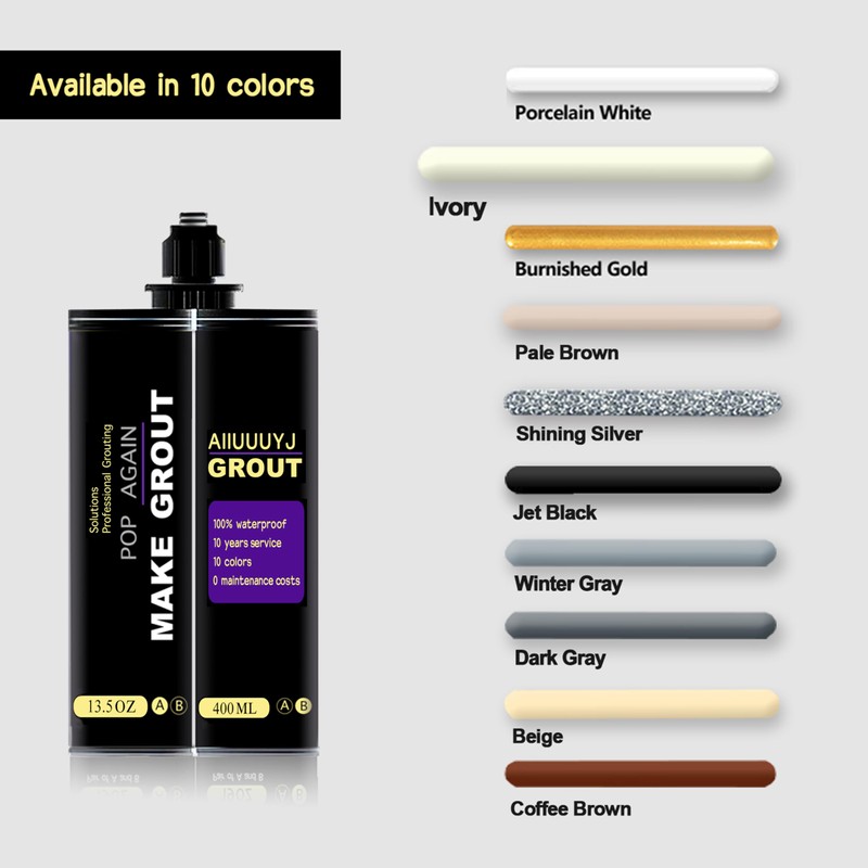Epoxy Grout Ivory 13.5 fl oz ｜Water & Stain Resistant