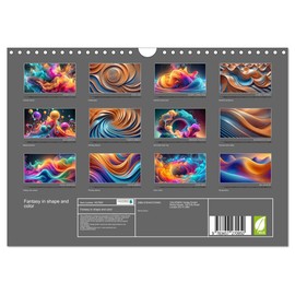 Fantasy in shape and color (Wall Calendar 2026 DIN A4 landscape), CALVENDO 12 Month Wall Calendar: Floating harmony of inner movements
