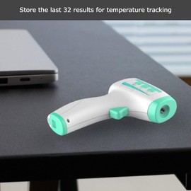 Maile Forehead Thermometer for Baby, Children, Adults & Objects Non Contact Infrared with Instant Reading, Fever Alarm, LCD Display, °C/°F Switch