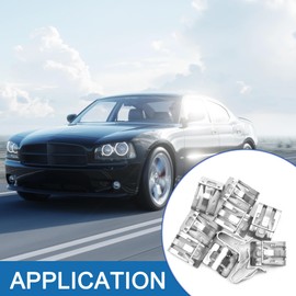 A ABSOPRO Auto Silver Tone Metal Zipper Retainer Dashboard Trim Clips (Set of 10)