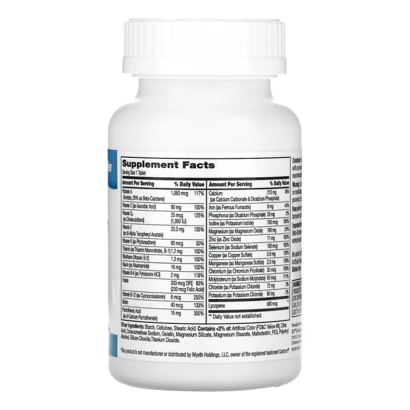 21st Century Multivitamínico Y Multimineral 120 Tabletas Sfn Sin Sabor