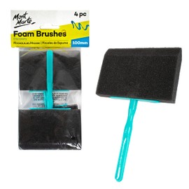 Mont Marte Foam Hobby Brush 25mm,50mm,75mm,100mm 5pc Poly Bag (100mm 4pc)