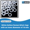 White Curtain Upholstery Rings 16mm – O-Shaped Hollow Roman Blind