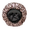 Funky Junque Reversible Satin Bonnet - Black/Leopard