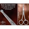 Bartschere Nasenhaar Schere mit Mikroverzahnung 10,5 cm mit abgerundeten Enden