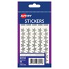 Avery Silver Star Stickers, 14 mm Diameter, 90 Labels (932351)