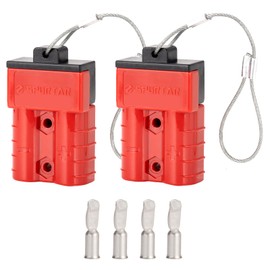 Spurtar 50A Battery Quick Connect/Disconnect, 2Pcs 6 AWG Wire 12-36V Quick Connect Jumper Cables Recovery Kit for Car ATV Lifts Motors Trailer Towing Winch, Red