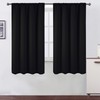 LEMOMO Black Blackout Curtains/42 x 63 Inch/Set of 2 Panels