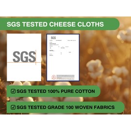 Olicity Cheese Cloths, Grade 100, 18 Sq Feet, Reusable Cheese Cloth with Closed Edges Fabric Fine Mesh Cloth,Unbleached Cotton Muslin Cheesecloth for Straining,Cooking, Juicing,Cheese,Crafts - 2 Yards