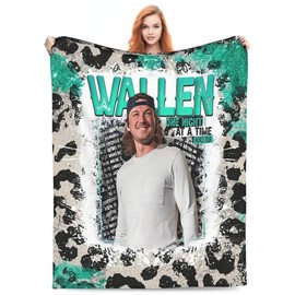 Morgan Star Wallen Blanket Soft Cozy Fleece Plush Throw Blanket All Season Ultra Warm Lightweight Cartoon Blanket Gifts for Girls Boys Women Men - Colour: black, Bedding Size: 130×150cm(50''×60'')