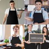 2 Pack Black Apron, Waterproof Adjustable Black Kitchen Chef Aprons