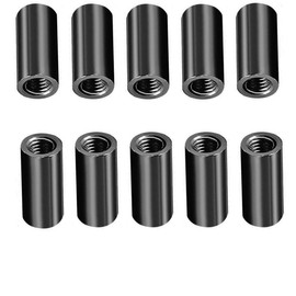Black Female Threaded Round Aluminum Spacers, Aluminum Spacer Posts M3 x 15mm PCB Posts for Drone Quadcopters, DIY Models, RC Planes and Circuit Boards, Pack of 10