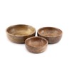 Geko Mango Wood Round Bowls Three Piece