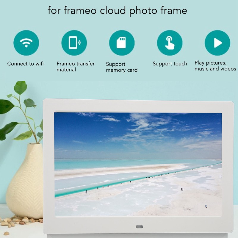 10 Inch Digital Photo Frame Multifunction WiFi IPS HD Touch