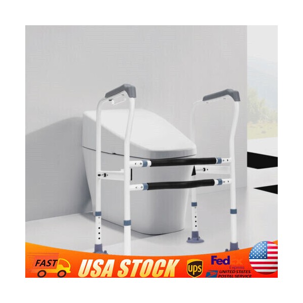 TBvechi Toilet Safety Frame Rail 330lbs Grab Bar Support for
