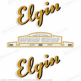 DiscontinuedDecals Fits Elgin 1.25hp Outboard Motor Decals - 1948