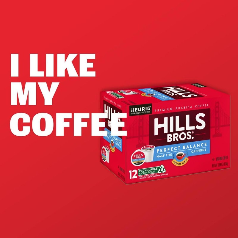 Hills Bros. Perfect Balance Keurig K-Cup Pods for Keurig Brewers