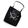 Kids Black Panther Pirate Skull Crossbones Black Panther Tote Bag