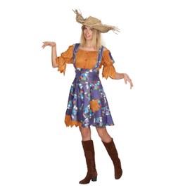 Elbenwald Andrea Moden Scarecrow Costume, Dungarees and Shirt, Gardener, Theme Party, Carnival